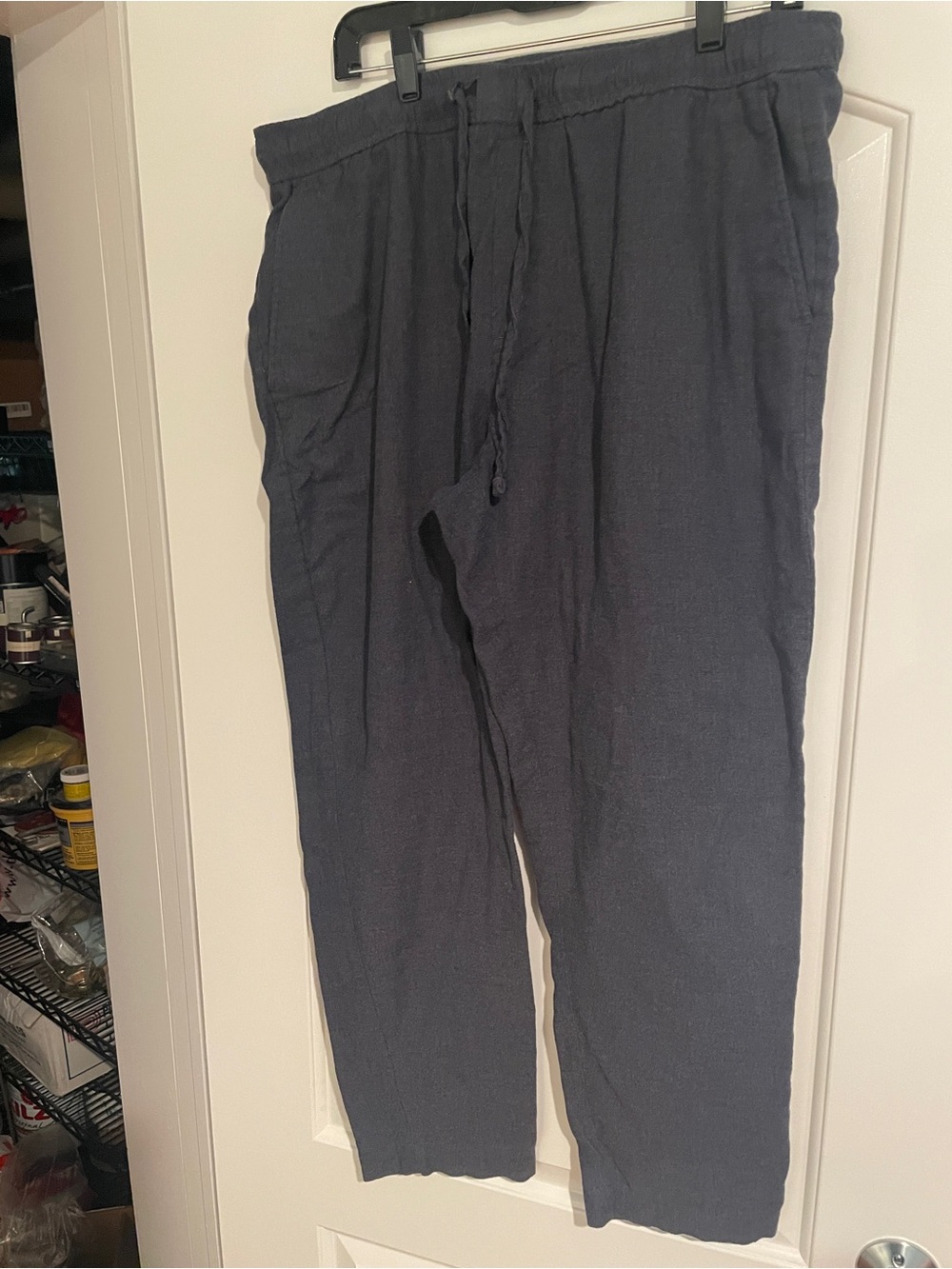 Banana Republic Men's Drawstring Joggers - Dark Navy Size: L